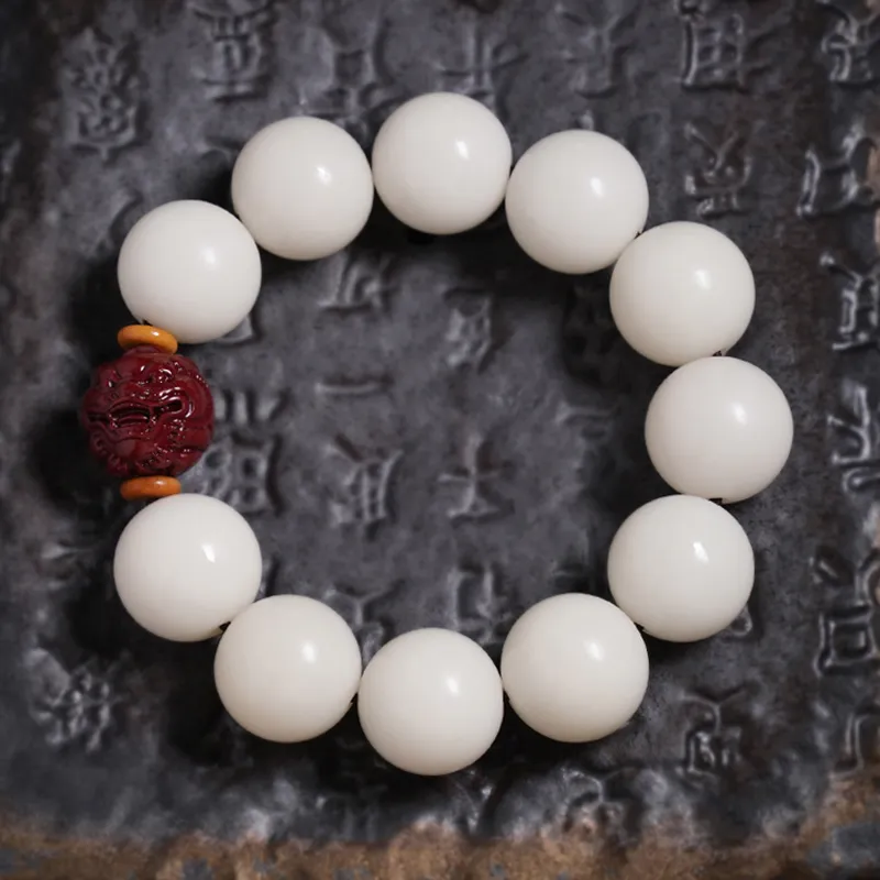 Xifeng Building White Jade Bodhi Bracelets Unisex-3