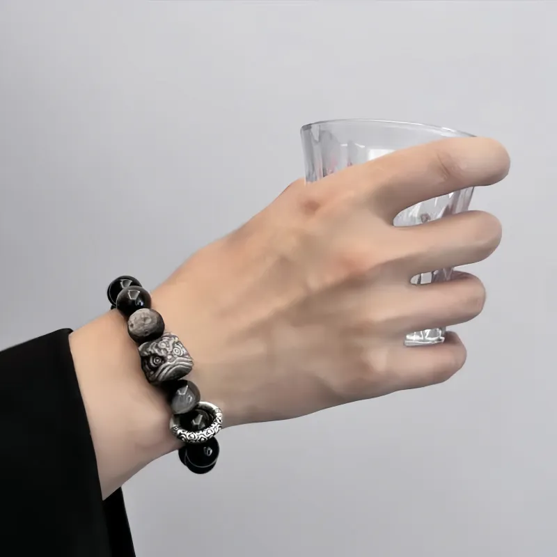 Xifeng Building Obsidian Bracelets Unisex-3