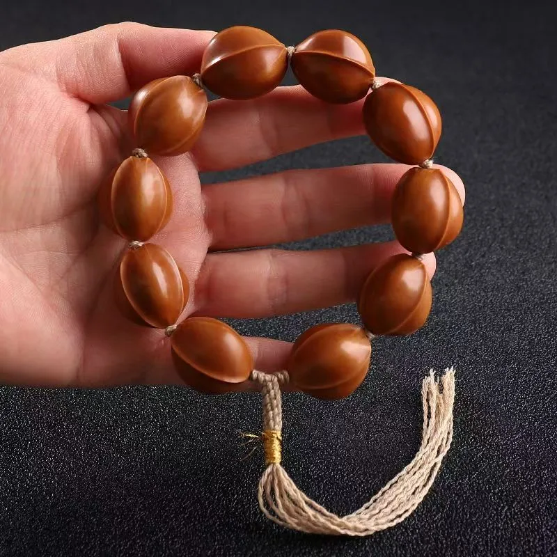 Xifeng Building Olive Pit Beaded Bracelet Shark Back Unisex-4