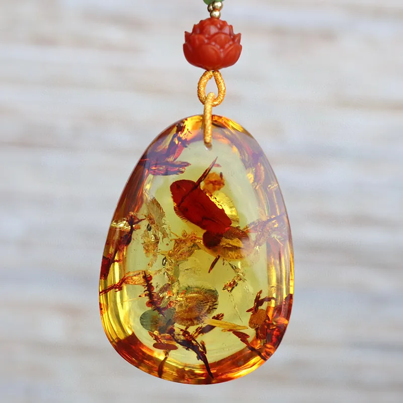 Xifeng Building Amber Necklaces Unisex-5