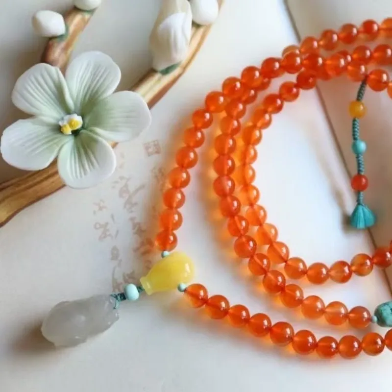 Xifeng Building South Red Agate Necklaces Women's-2