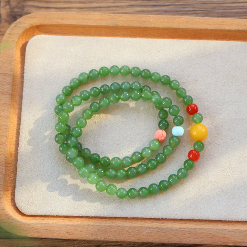 Xifeng Building Hetian Jade Bracelets Jasper Unisex-4