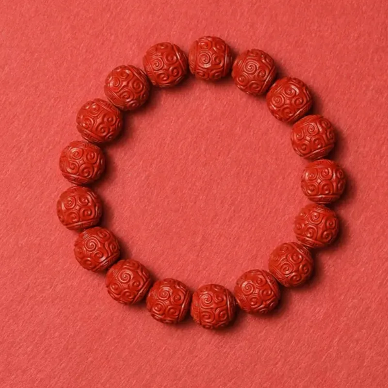 Xifeng Building Reconstructed Cinnabar Bracelets Unisex-2