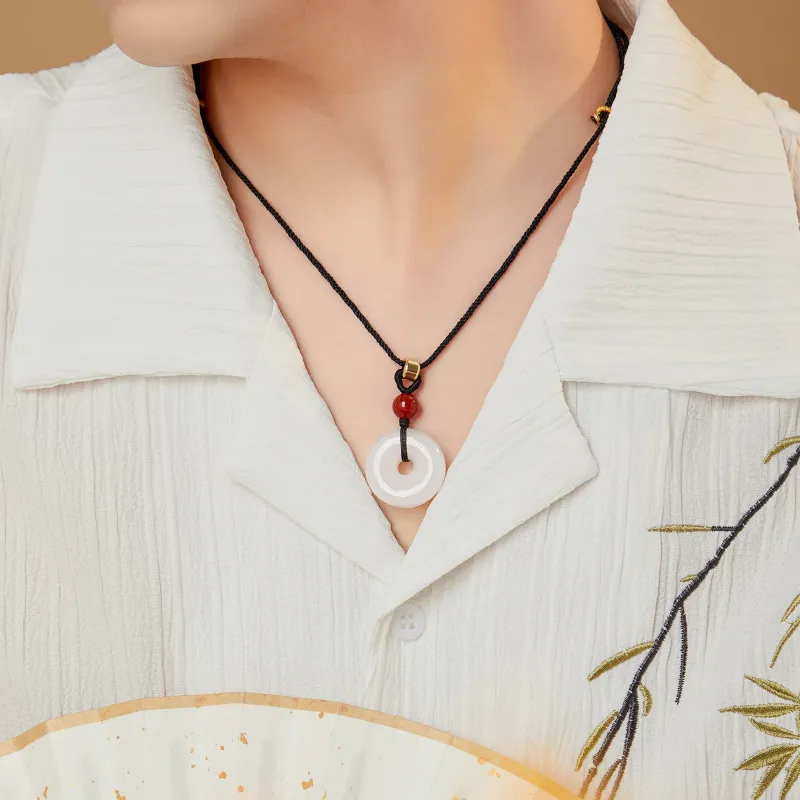 Xifeng Building Chalcedony Pendants Unisex-4