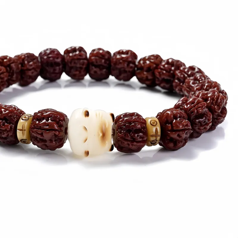 Xifeng Building King Kong Bodhi Seeds Lucky Cat Beaded Bracelet #Good Luck Unisex-3