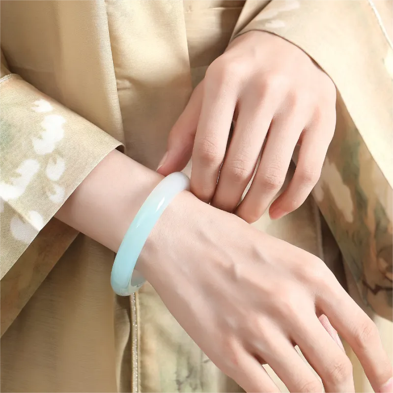 Xifeng Building Chalcedony Bangles Unisex-3