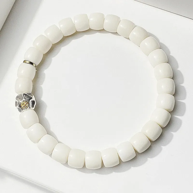 Xifeng Building White Jade Bodhi Bracelets Unisex-1