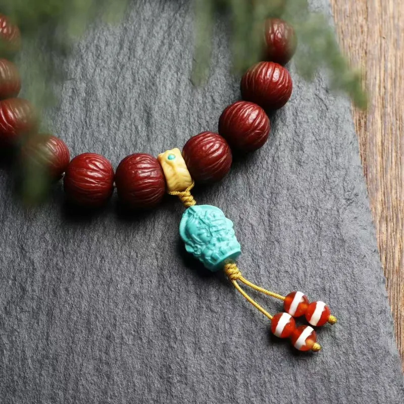 Xifeng Building Monkey Head Walnut Bracelets Unisex-4