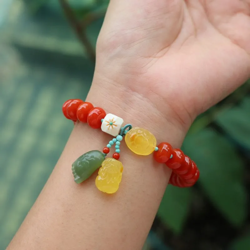 Xifeng Building Southern Red Agate Bracelets Unisex-1