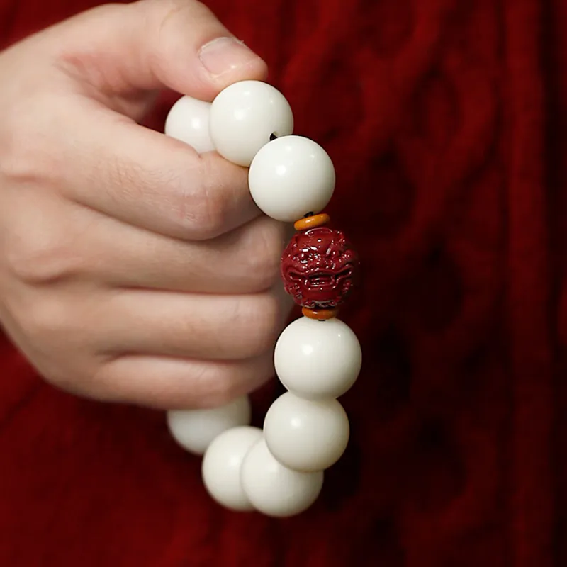 Xifeng Building White Jade Bodhi Bracelets Unisex-5