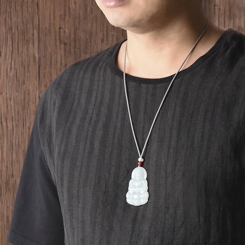 Yun Shui Ballad Glutinous Jade Smooth And Delicate Jadeite Pendant Men's-3