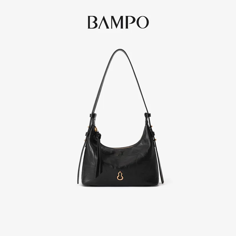 BAMPO Top Grain Cow Leather Underarm Shoulder Bag, Crossbody Bag Women's Multicolor-9