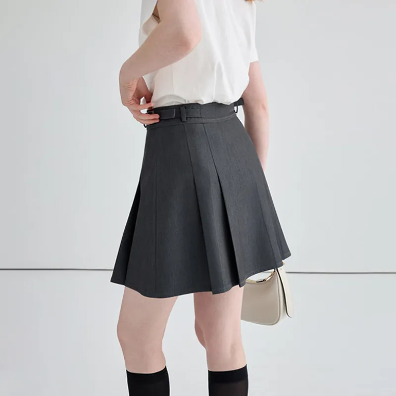 VEGA CHANG SS24 Casual Short Skirts Women's Prague Gray-3