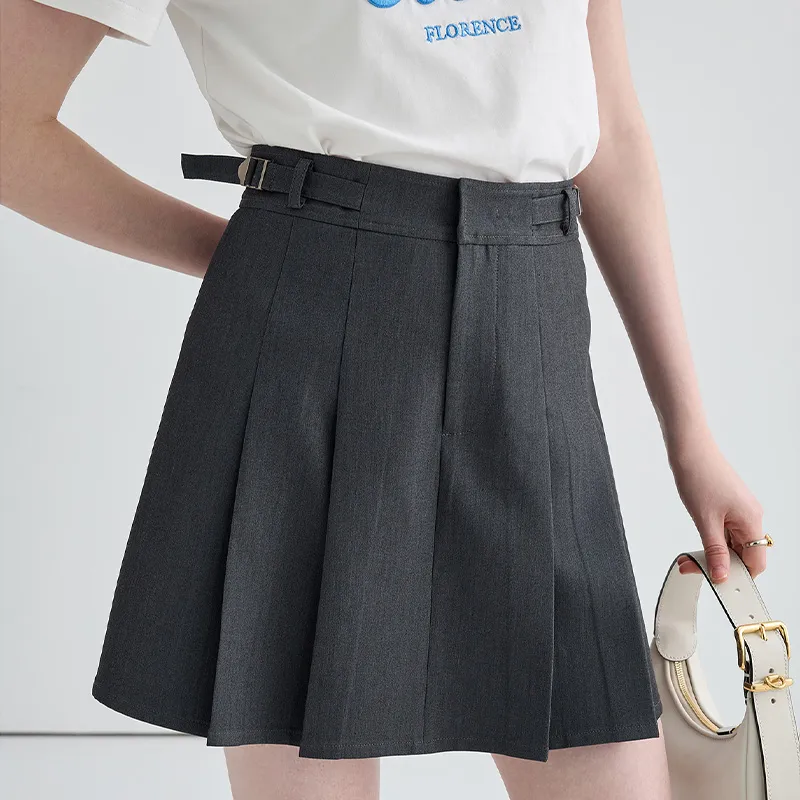 VEGA CHANG SS24 Casual Short Skirts Women's Prague Gray-2