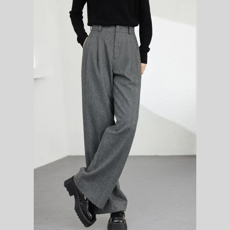 VIMLY Casual Pants Women's Dark Gray-3