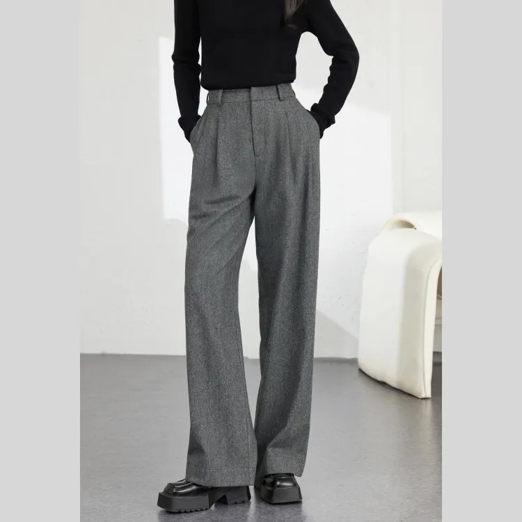 VIMLY Casual Pants Women's Dark Gray-2