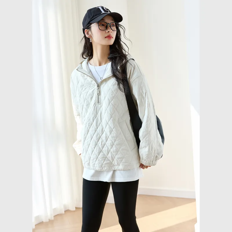 VIMLY Puffer Jacket Women's Apricot-3