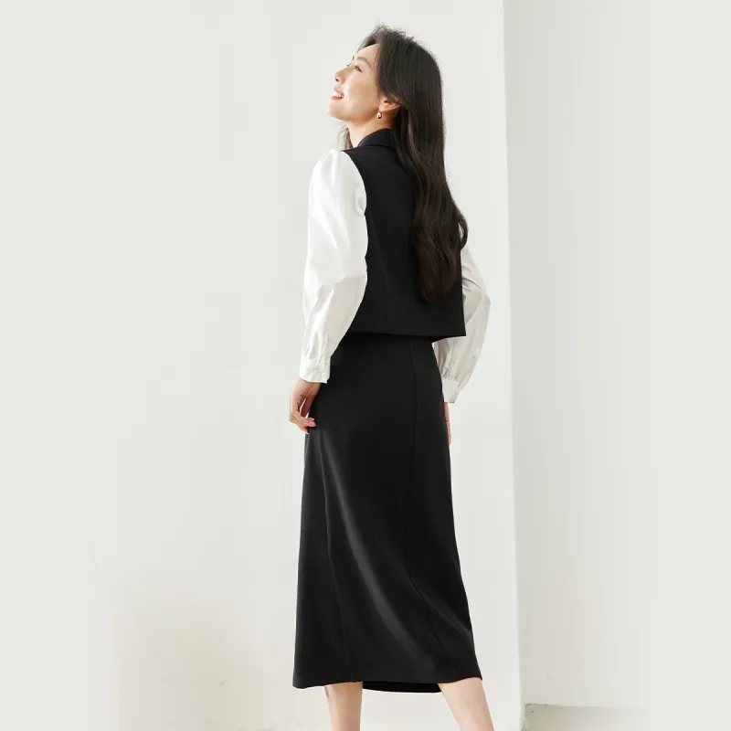 VIMLY Business Suits Women's Black-4