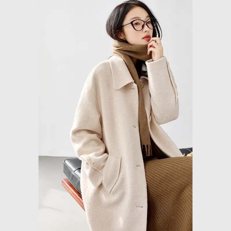 VIMLY Coats Women's Apricot-2