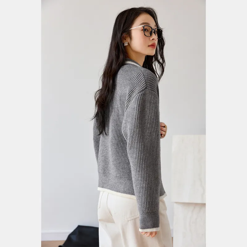 VIMLY Knitwear Women's Gray-5