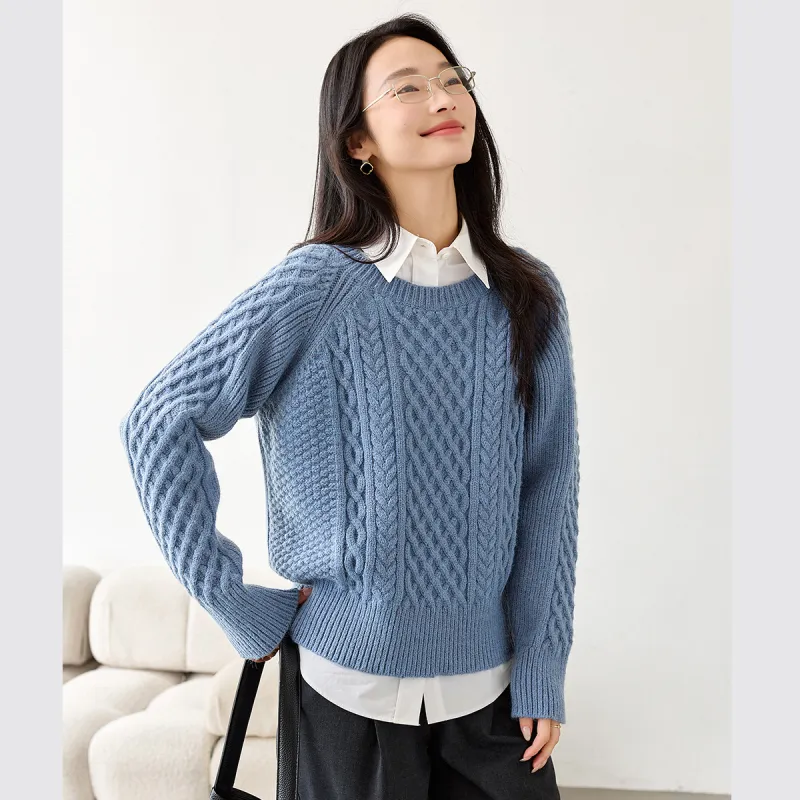 VIMLY Sweater Women's Dusty Blue-4