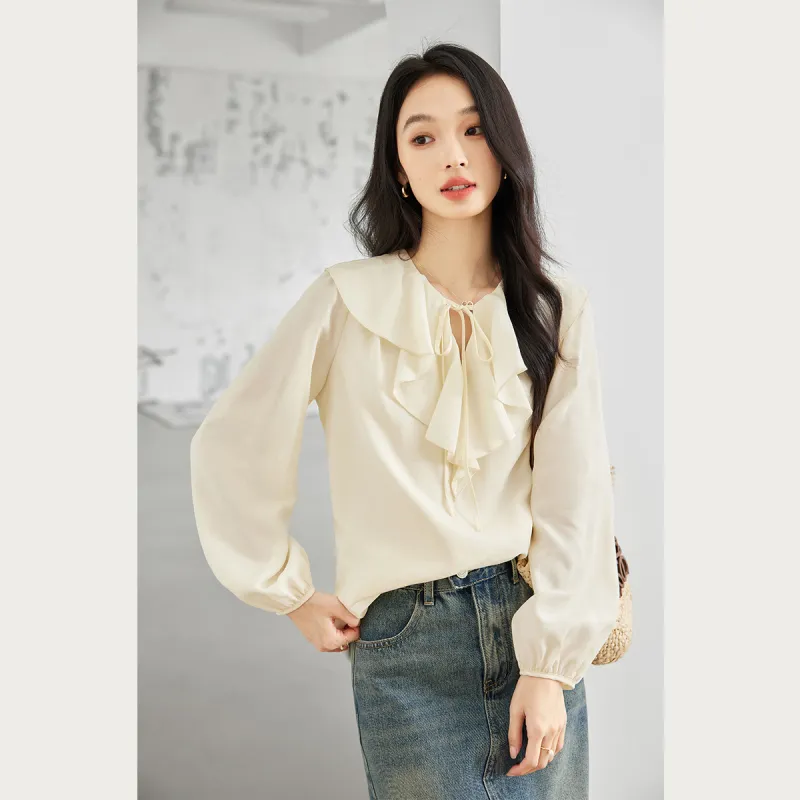 VIMLY Chiffon Shirts Women's-8