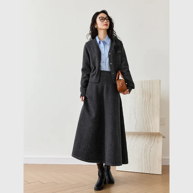 VIMLY Casual Suit Women's Dark Gray-2
