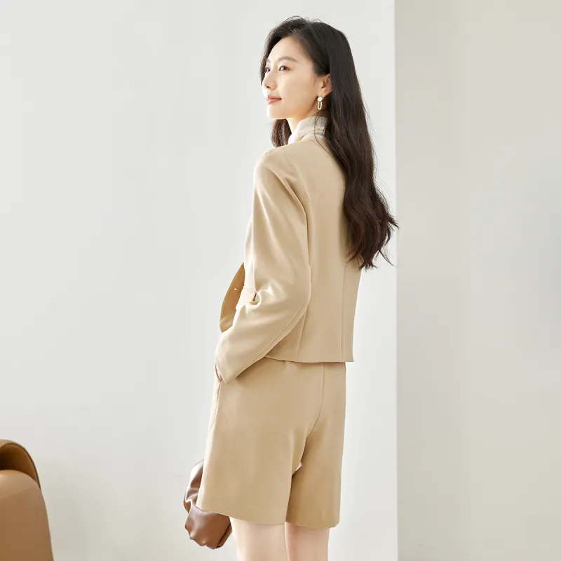 VIMLY Casual Suit Women's Khaki-4