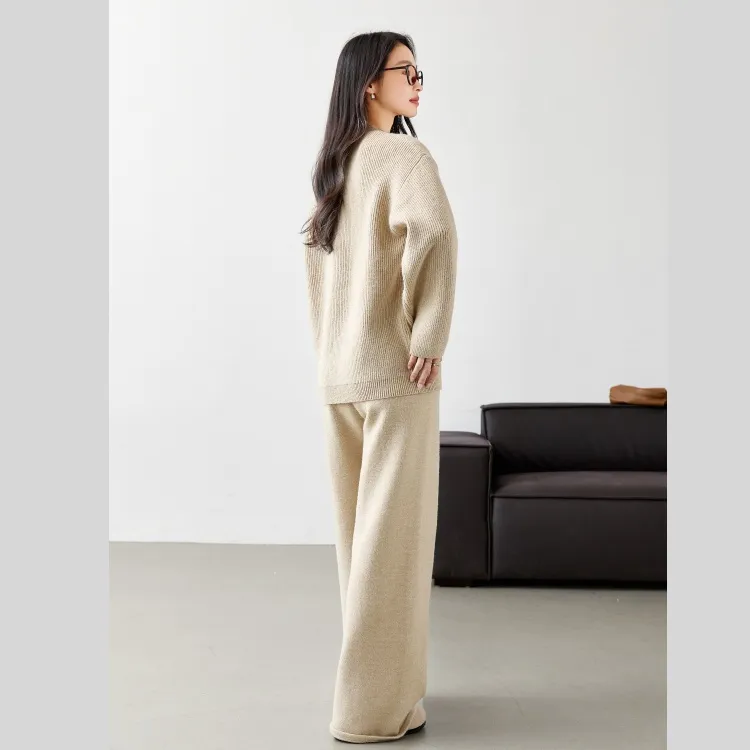 VIMLY Casual Suit Women's Khaki-5
