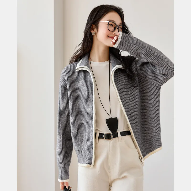 VIMLY Knitwear Women's Gray-2
