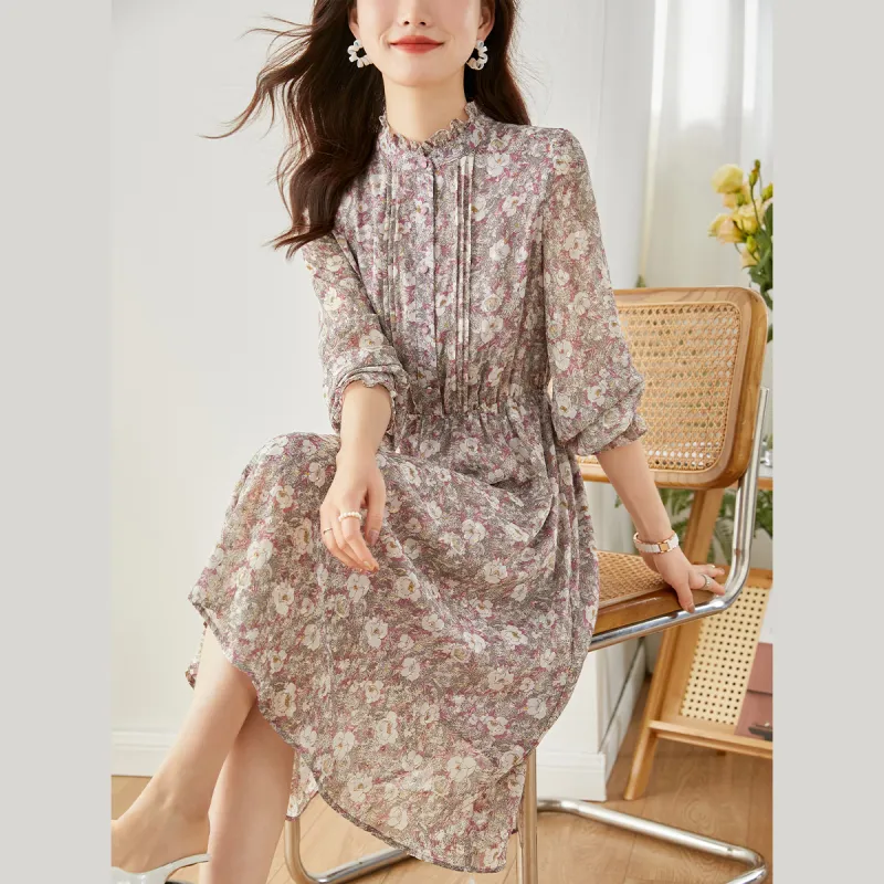 VIMLY Long Sleeved Dresses Women's-2