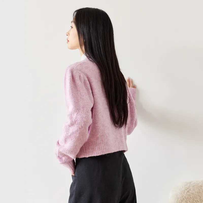 VIMLY Sweaters Women's Pink Purple-5