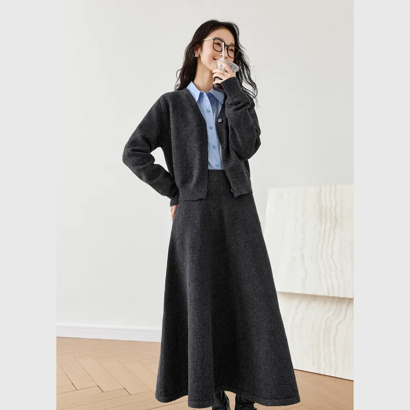 VIMLY Casual Suit Women's Dark Gray-5