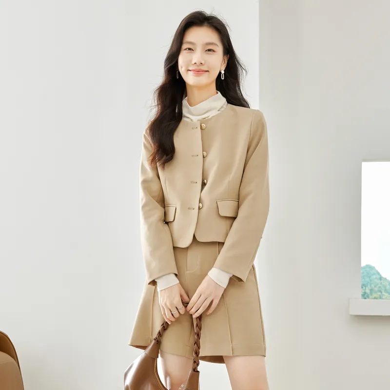 VIMLY Casual Suit Women's Khaki-1