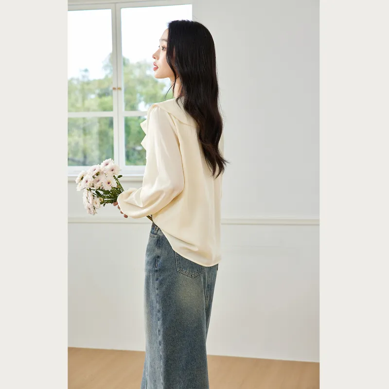 VIMLY Chiffon Shirts Women's-10
