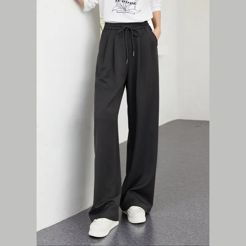 VIMLY Casual Pants Women's Moon Rock Gray-1