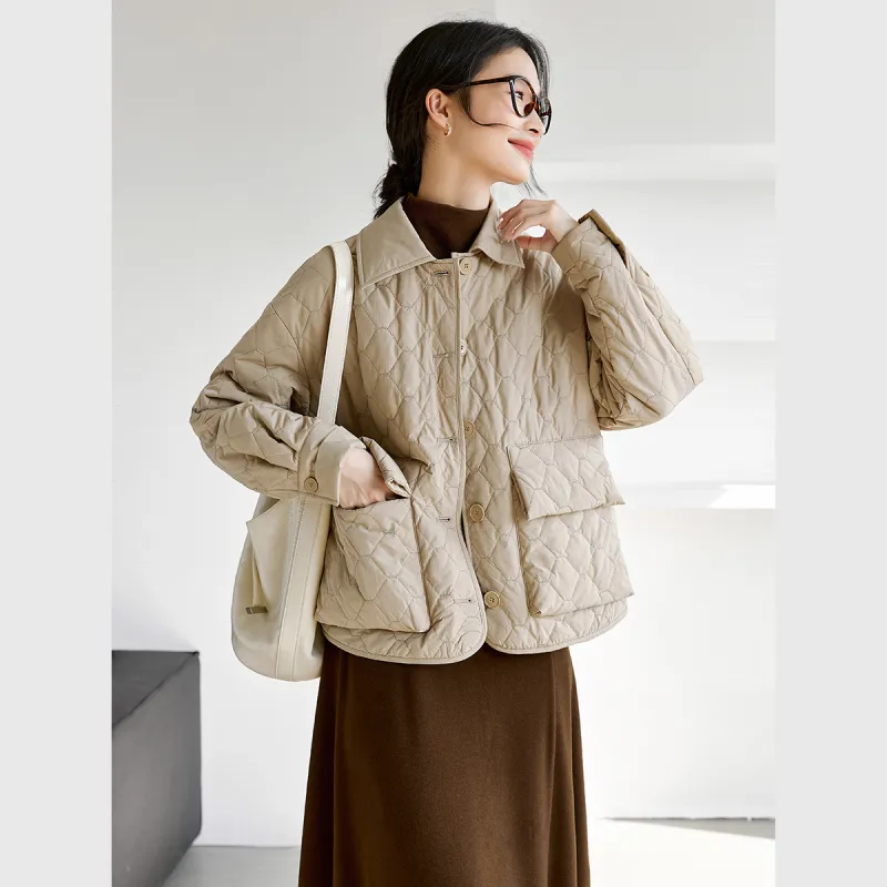 VIMLY Puffer Jacket Women's Khaki-1