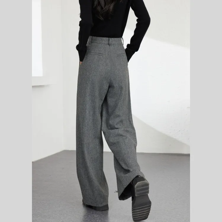 VIMLY Casual Pants Women's Dark Gray-4