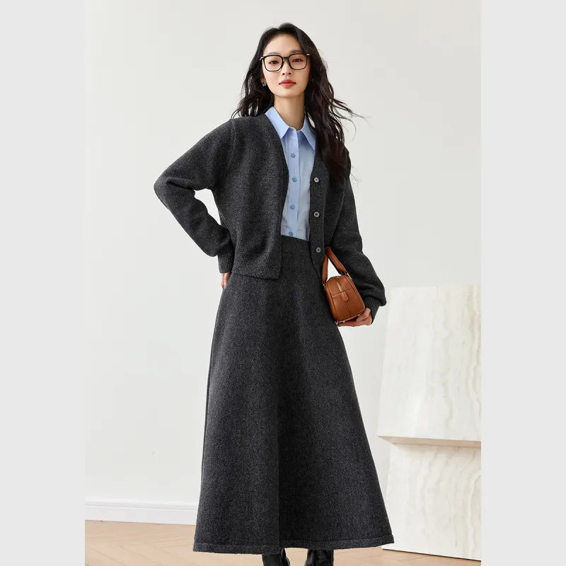 VIMLY Casual Suit Women's Dark Gray-4