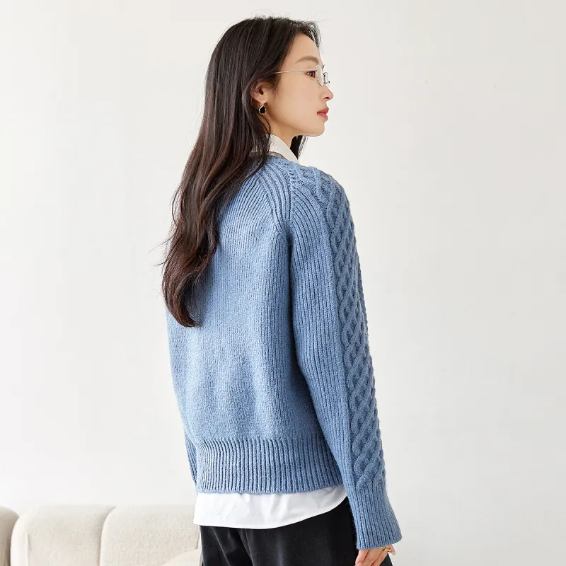 VIMLY Sweater Women's Dusty Blue-5
