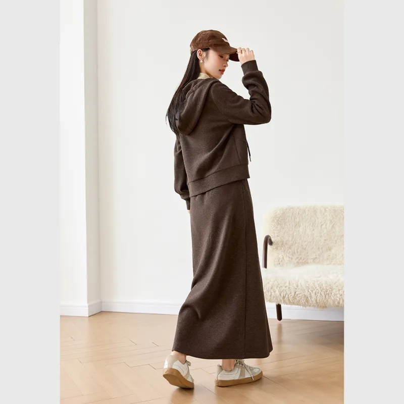 VIMLY Casual Suit Women's Coffee-4