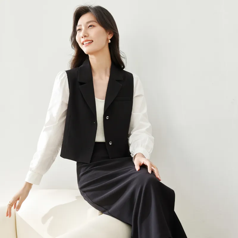 VIMLY Business Suits Women's Black-3