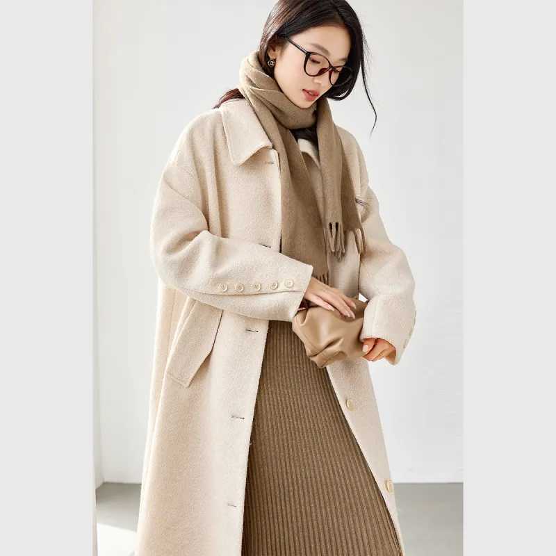 VIMLY Coats Women's Apricot-3