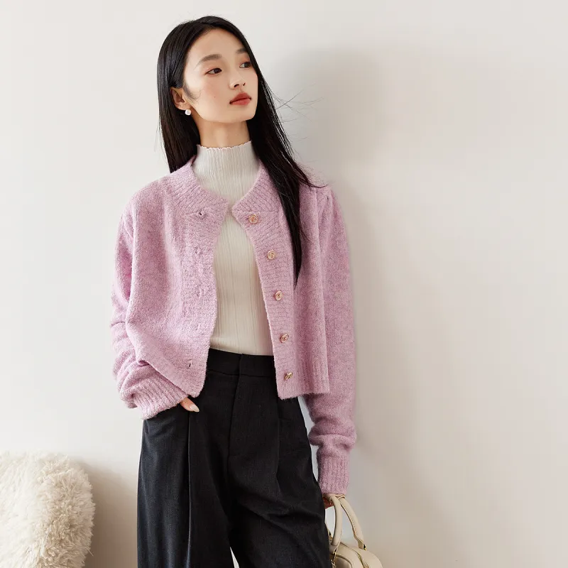 VIMLY Sweaters Women's Pink Purple-3