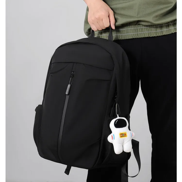 Worm's Home Durable Fabric Backpack Men's Black/Ecru-3