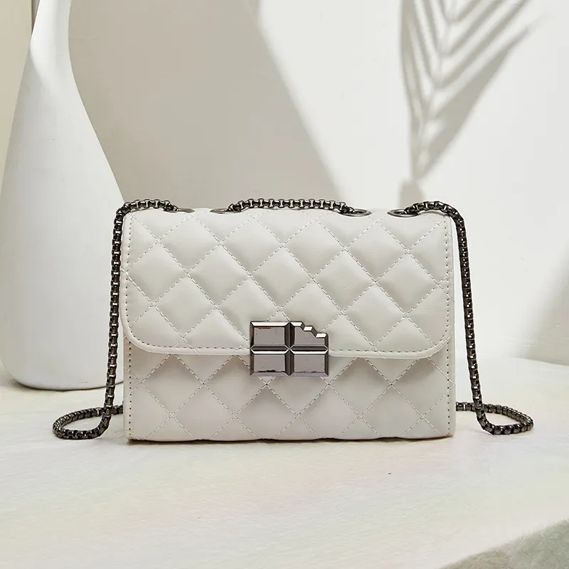 Worm's Home PU Crossbody Bag Women's Black White Pink-4