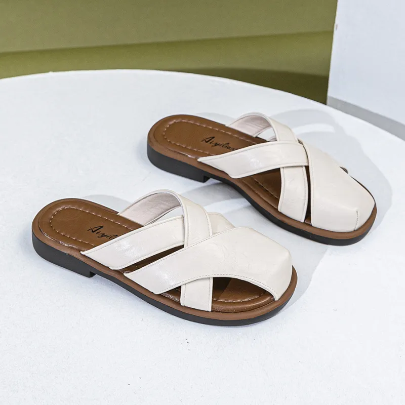 Love Elaine Slip Resistant Closed Toe Slippers Women's Beige-5