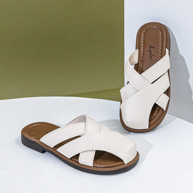 Love Elaine Slip Resistant Closed Toe Slippers Women's Beige-7
