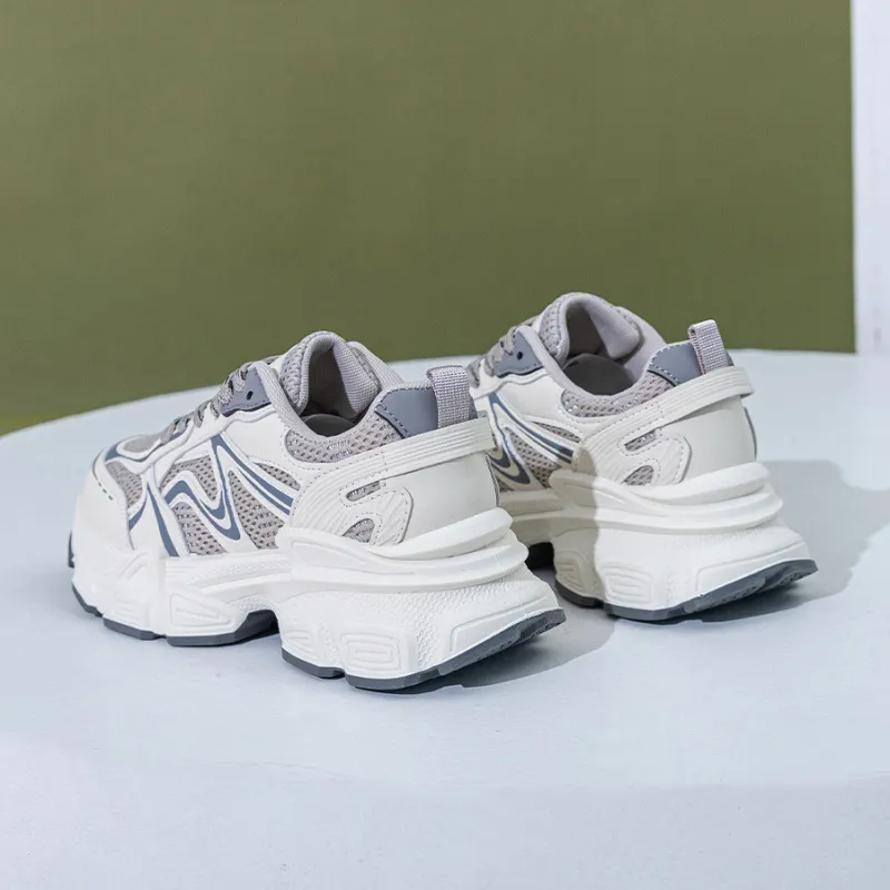 Love Elaine Slip Resistant, Breathable, Lightweight, Height Increasing Low Top Chunky Sneakers Women's-7