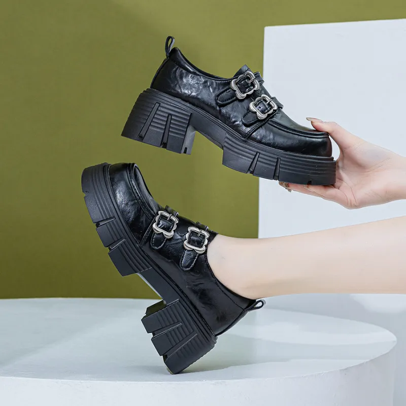 Love Elaine Chunky Heel High Heels 6.5cm Women's-2